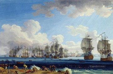 ジェイコブ・フィリップ・ハッケルト 1770 年の海戦 シュラハト・フォン・チェシュメ Oil Paintings